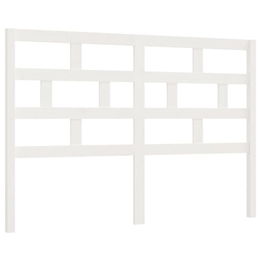 Hoofdbord 146x4x100 cm massief grenenhout wit 146 x 100 cm Wit