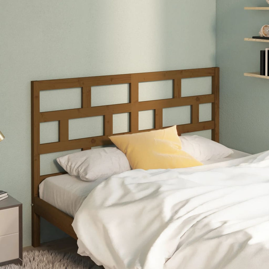 Hoofdbord 46X4X00 Cm Massief Grenenhout 146 x 100 cm Honingbruin