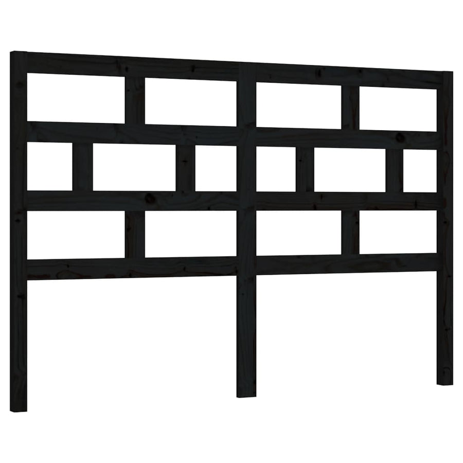 Hoofdbord 46X4X00 Cm Massief Grenenhout 146 x 100 cm Zwart