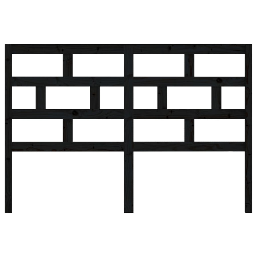Hoofdbord 46X4X00 Cm Massief Grenenhout 146 x 100 cm Zwart