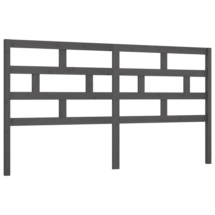 Hoofdbord 86X4X00 Cm Massief Grenenhout 186 x 100 cm Grijs