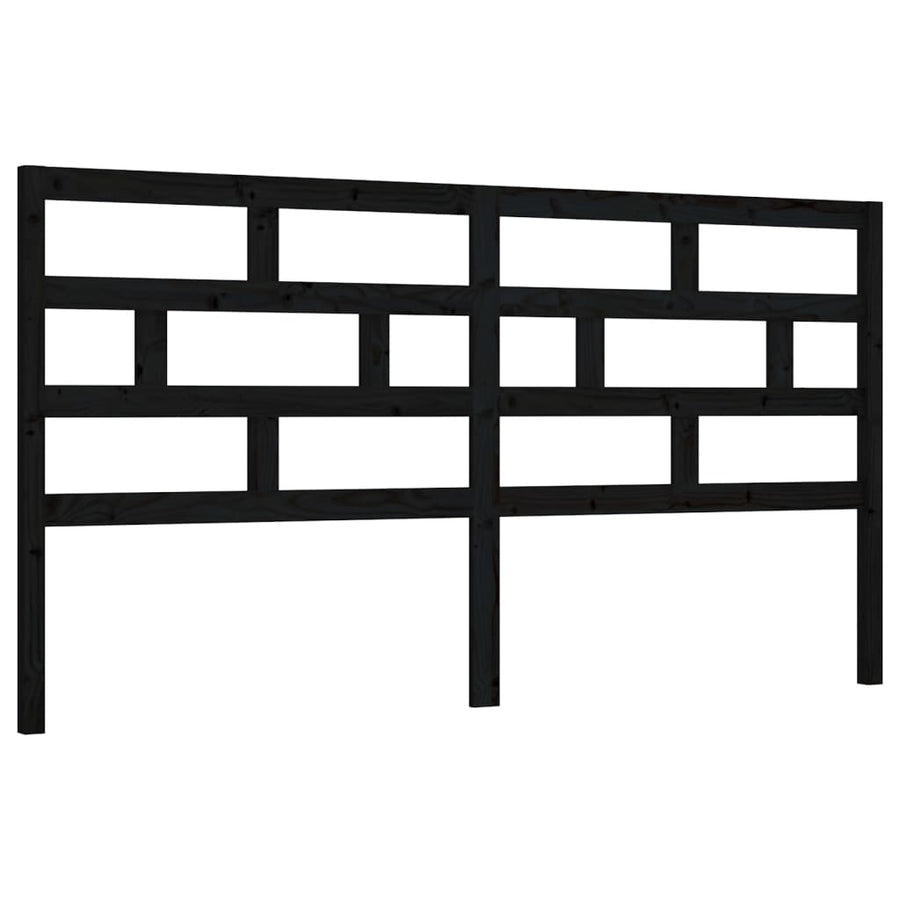 Hoofdbord 86X4X00 Cm Massief Grenenhout 186 x 100 cm Zwart