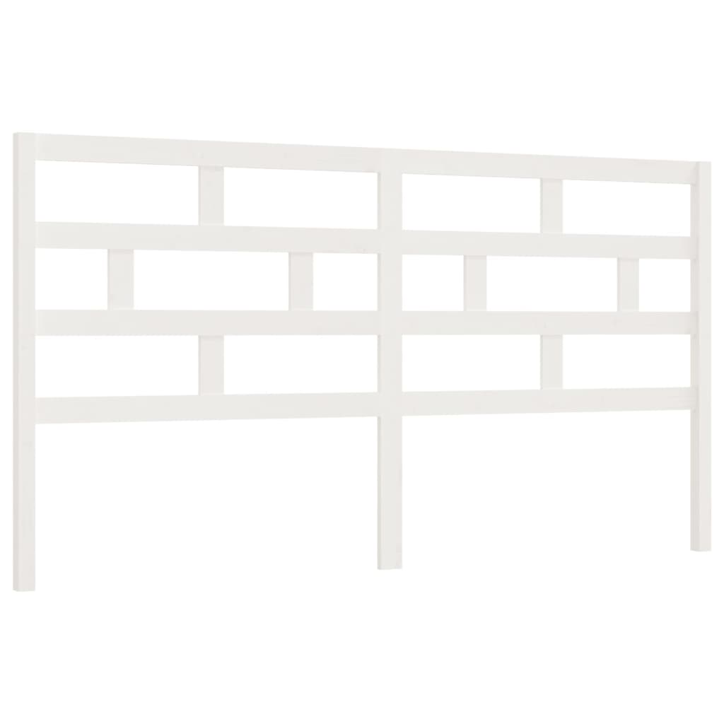 Hoofdbord 206X4X00 Cm Massief Grenenhout 206 x 100 cm Wit