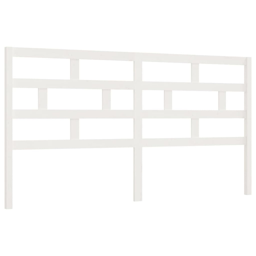 Hoofdbord 206X4X00 Cm Massief Grenenhout 206 x 100 cm Wit