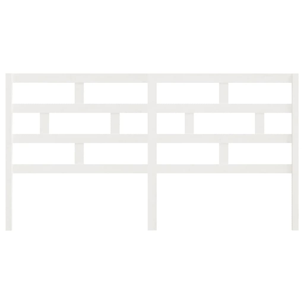 Hoofdbord 206X4X00 Cm Massief Grenenhout 206 x 100 cm Wit