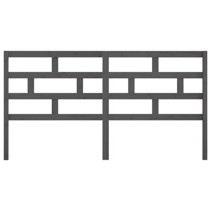 Hoofdbord 206X4X00 Cm Massief Grenenhout 206 x 100 cm Grijs