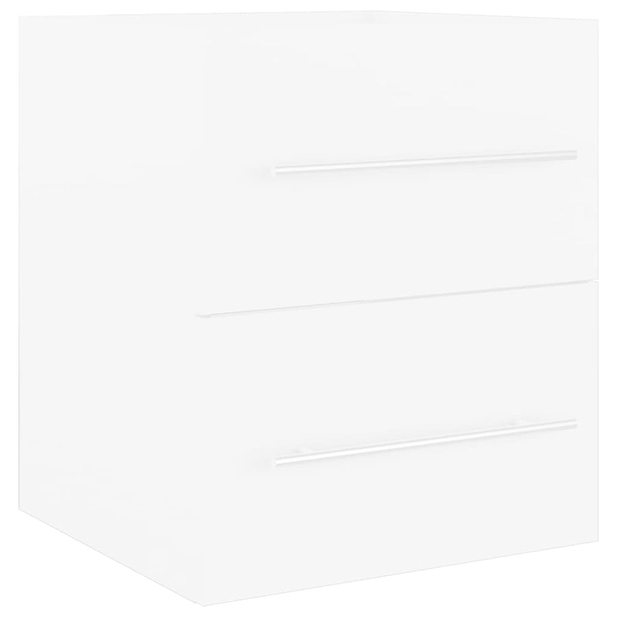 Wastafelkast Met Ingebouwde Wastafel Bewerkt Hout Wit 41 x 38.5 x 48 cm zonder kraan