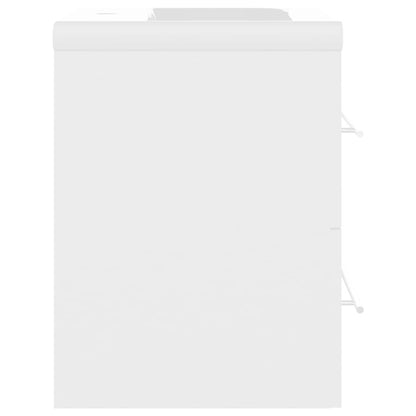 Wastafelkast Met Ingebouwde Wastafel Bewerkt Hout Wit 41 x 38.5 x 48 cm zonder kraan