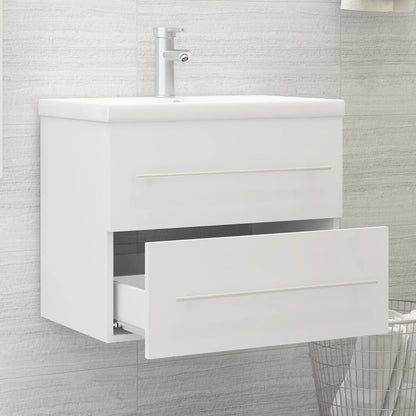Wastafelkast Met Ingebouwde Wastafel Spaanplaat Wit 60 x 38.5 x 48 cm zonder kraan