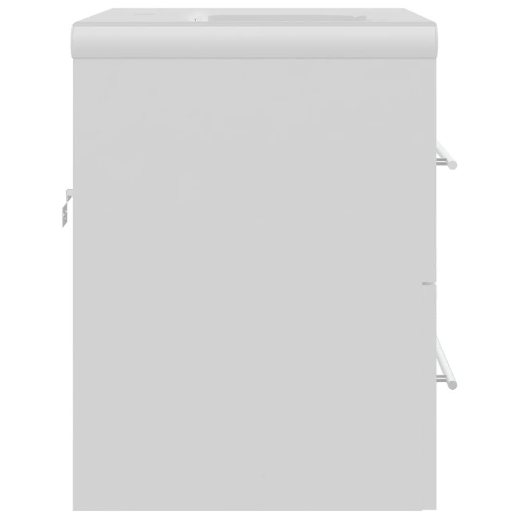 Wastafelkast Met Ingebouwde Wastafel Spaanplaat Wit 60 x 38.5 x 48 cm zonder kraan