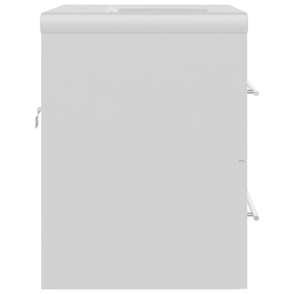 Wastafelkast Met Ingebouwde Wastafel Spaanplaat Wit 60 x 38.5 x 48 cm zonder kraan