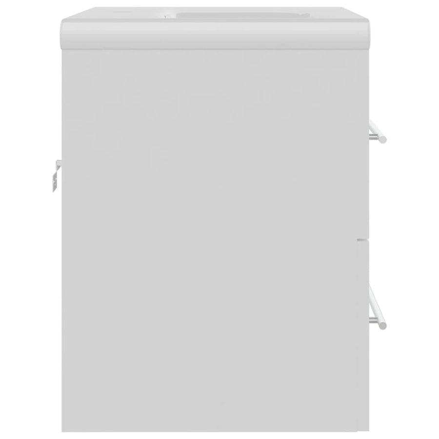 Wastafelkast Met Ingebouwde Wastafel Spaanplaat Wit 60 x 38.5 x 48 cm zonder kraan