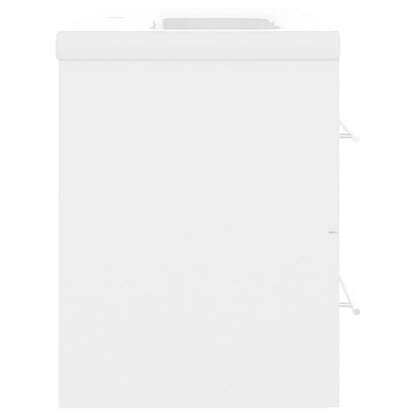 Wastafelkast met ingebouwde wastafel spaanplaat wit