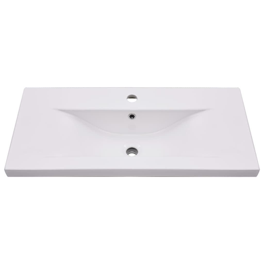 Wastafelkast met ingebouwde wastafel spaanplaat wit