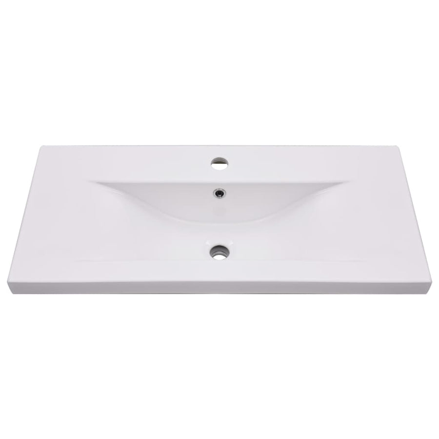 Wastafelkast met ingebouwde wastafel spaanplaat wit
