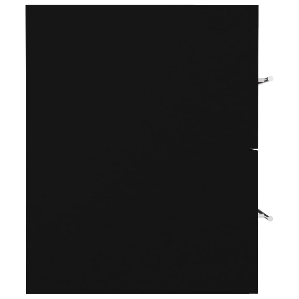 Wastafelkast met ingebouwde wastafel spaanplaat zwart