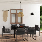 7-piece garden set black