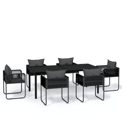 Tuinset Zwart 7 200 cm tafellengte