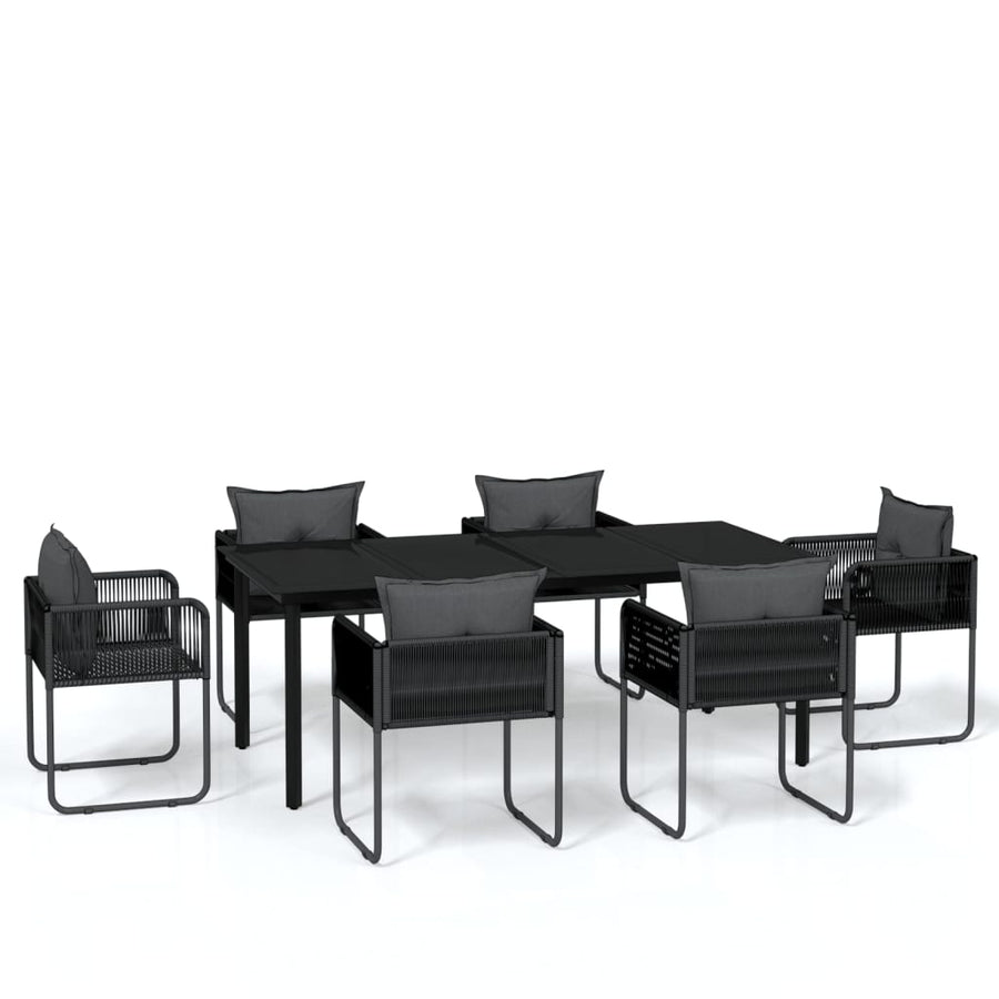 Tuinset Zwart 7 200 cm tafellengte