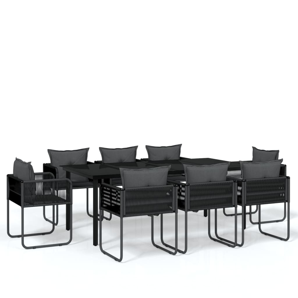 Tuinset Zwart 9 200 cm tafellengte