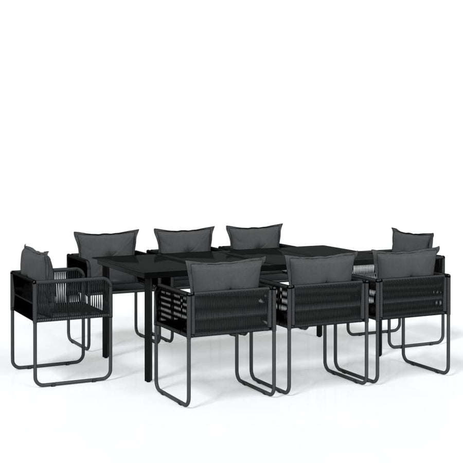 Tuinset Zwart 9 200 cm tafellengte