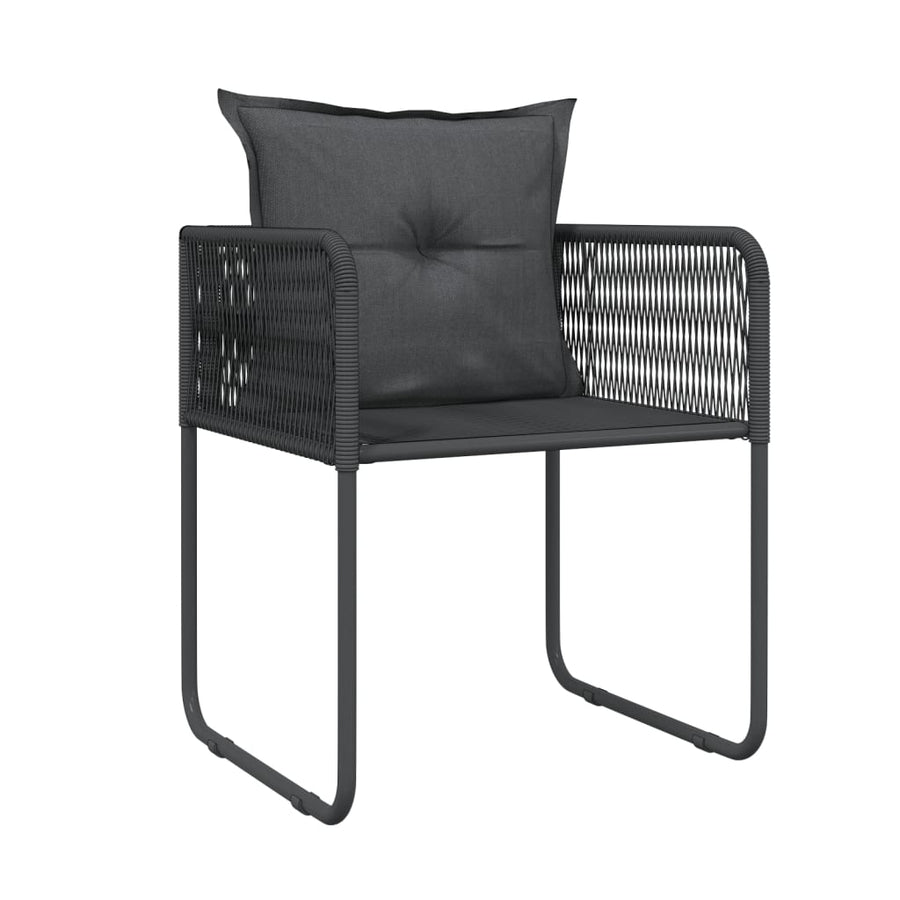 -Delige Tuinset Zwart 5 140 cm tafellengte
