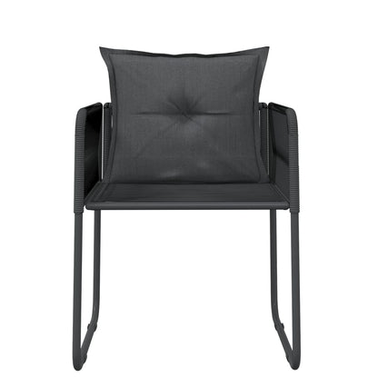 -Delige Tuinset Zwart 5 140 cm tafellengte