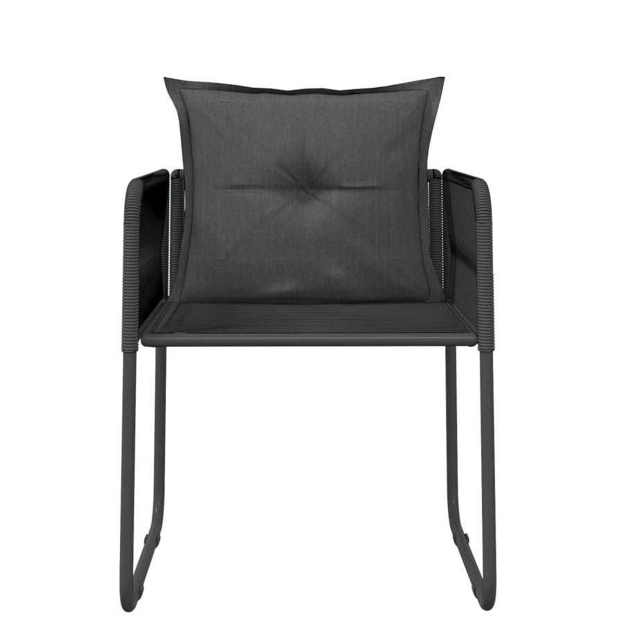 -Delige Tuinset Zwart 5 140 cm tafellengte