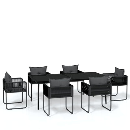 7-delige Tuinset zwart