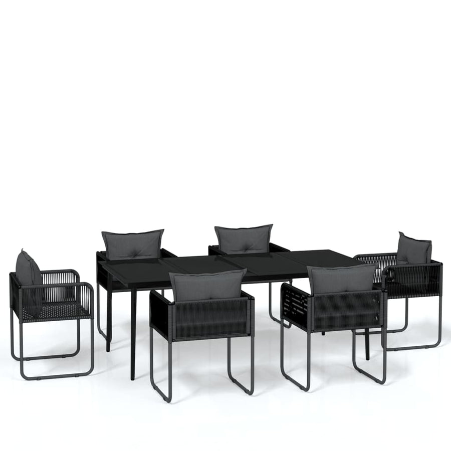 7-delige Tuinset zwart