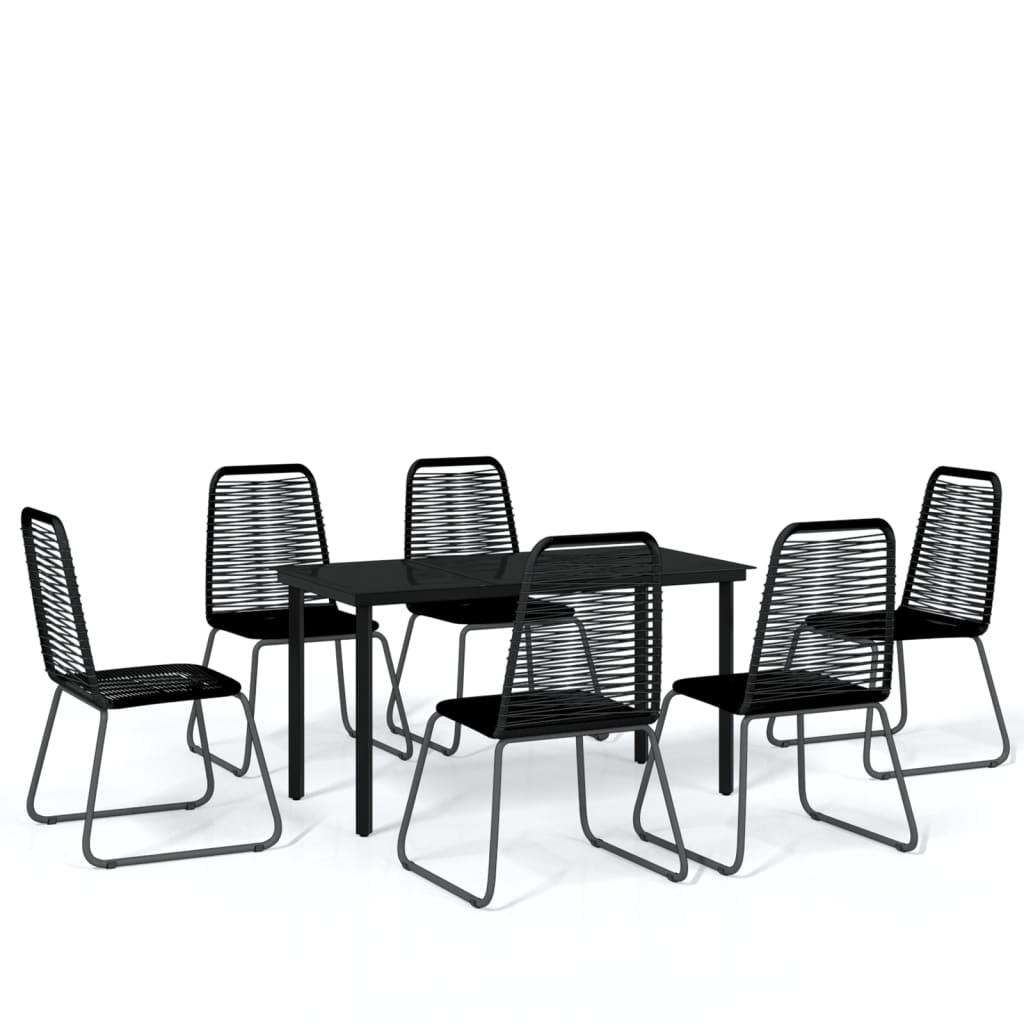 7-delige Tuinset zwart