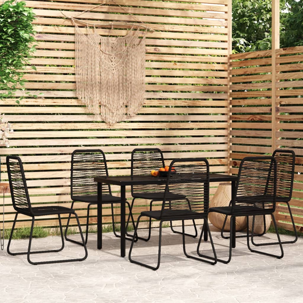 7-delige Tuinset zwart