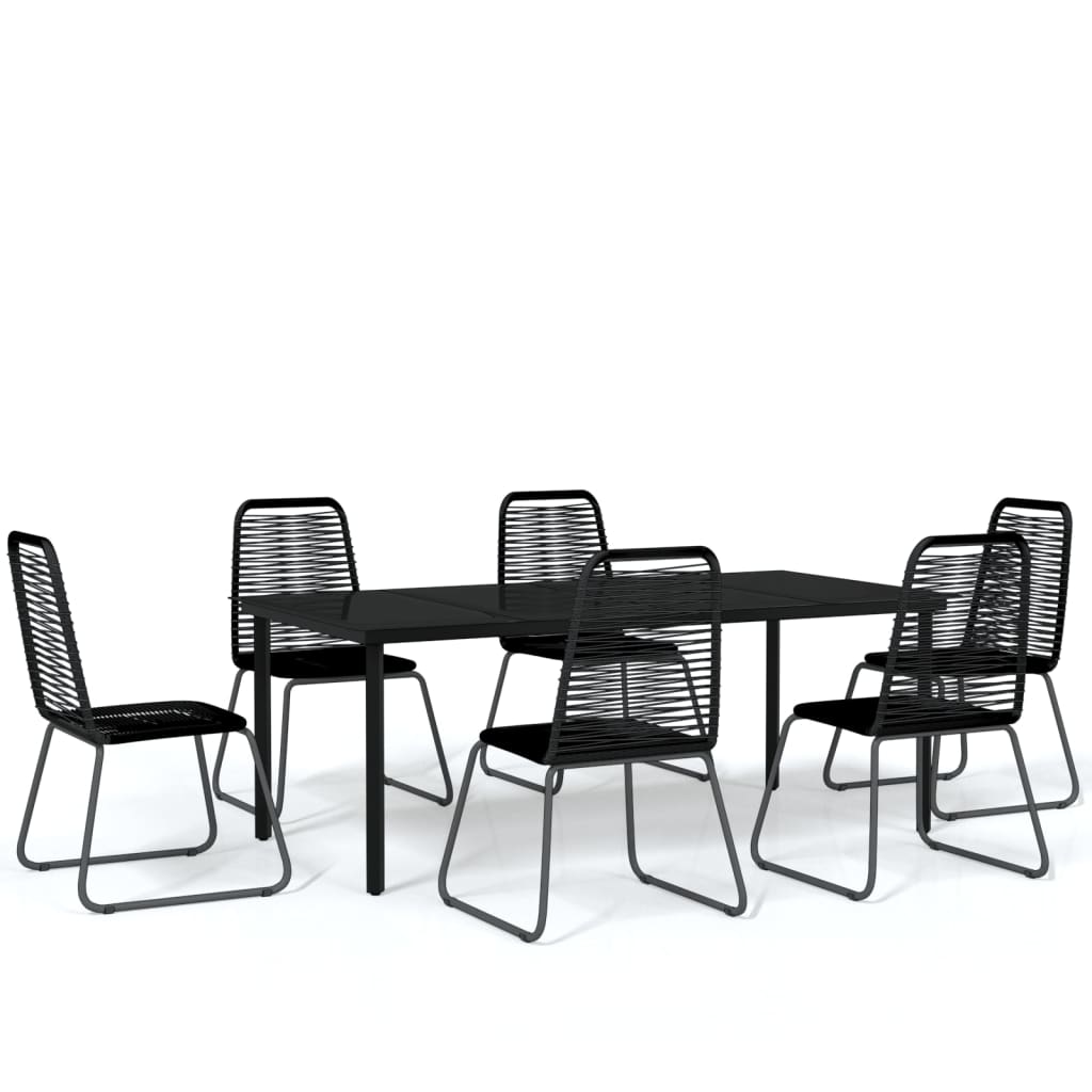 7-delige Tuinset zwart