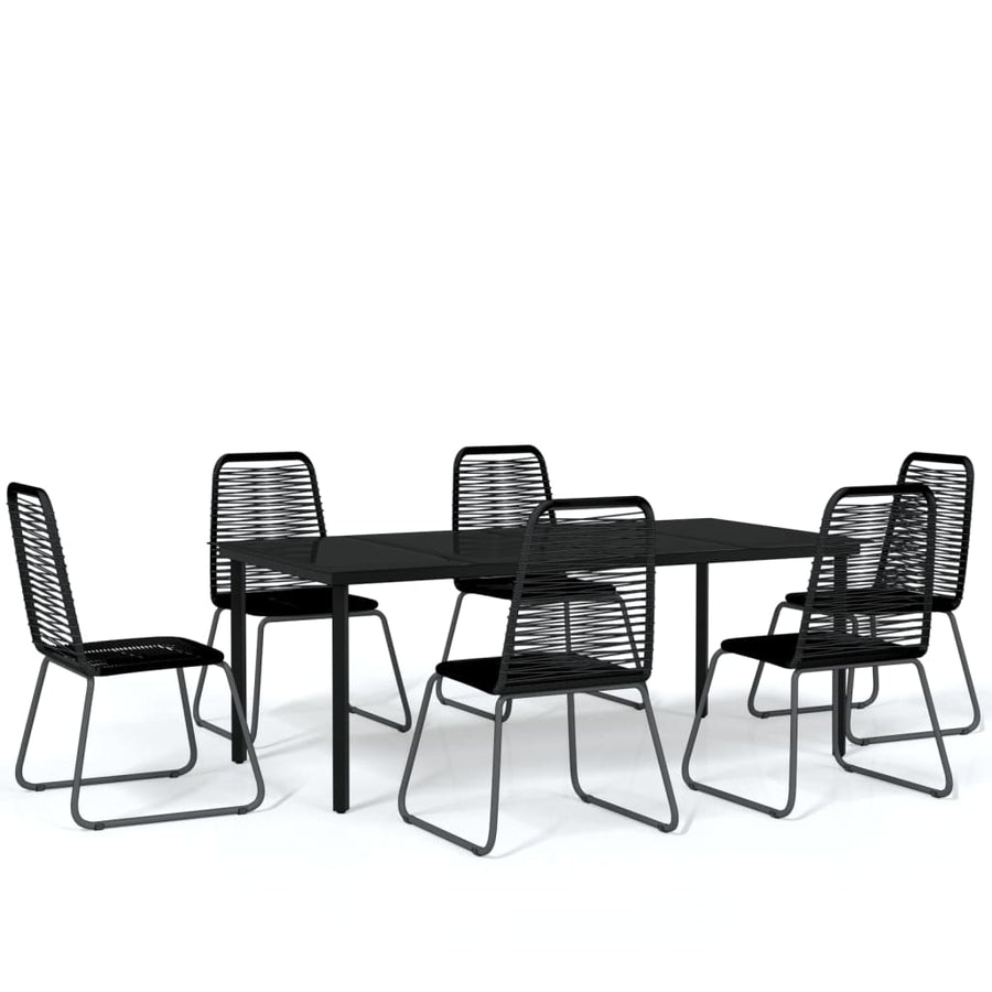 7-delige Tuinset zwart