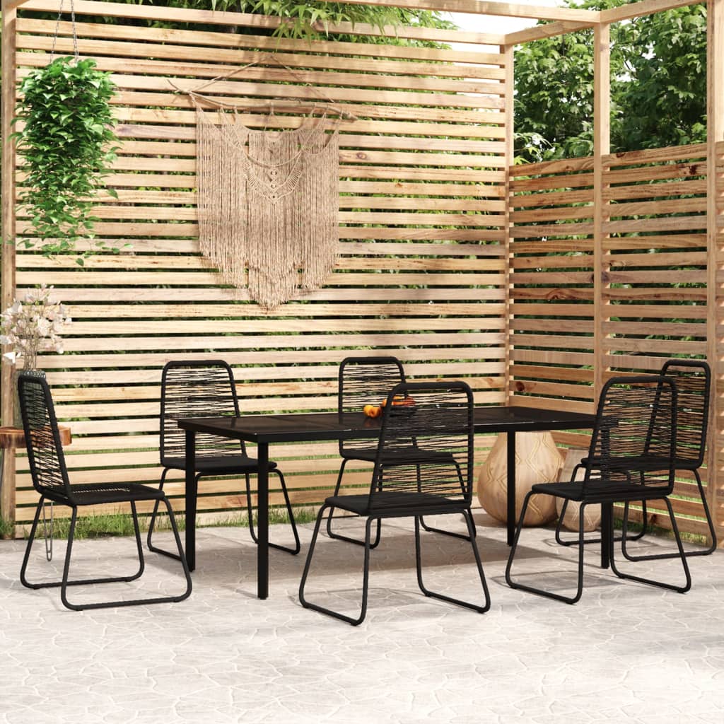 7-delige Tuinset zwart