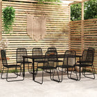 Tuinset zwart tafel en stoelen