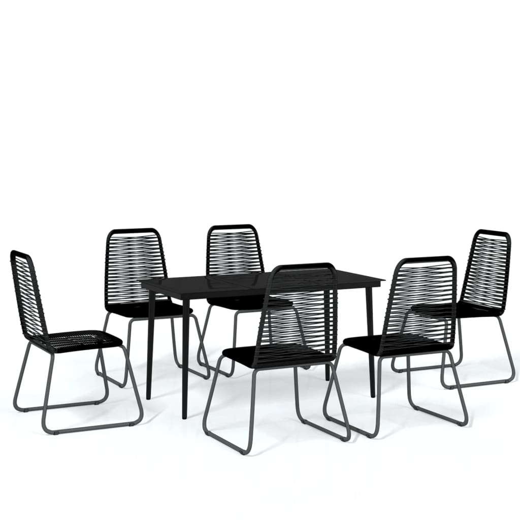 7-delige Tuinset zwart