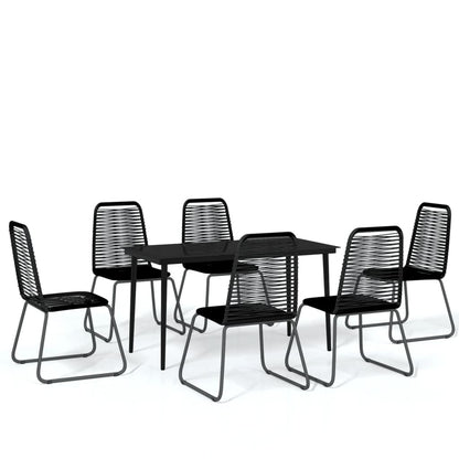 7-delige Tuinset zwart