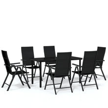 -Delige Tuinset Zwart 7 140 cm tafellengte