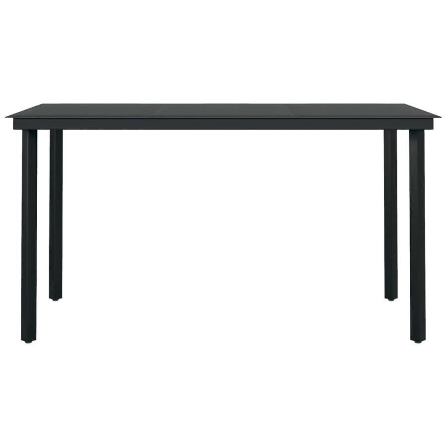 -Delige Tuinset Zwart 7 140 cm tafellengte