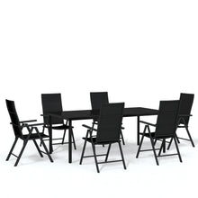 Tuinset Zwart 7 200 cm tafellengte