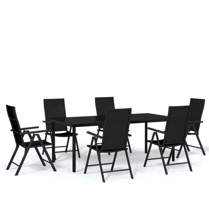 Tuinset Zwart 7 200 cm tafellengte