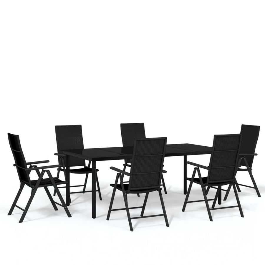 Tuinset Zwart 7 200 cm tafellengte