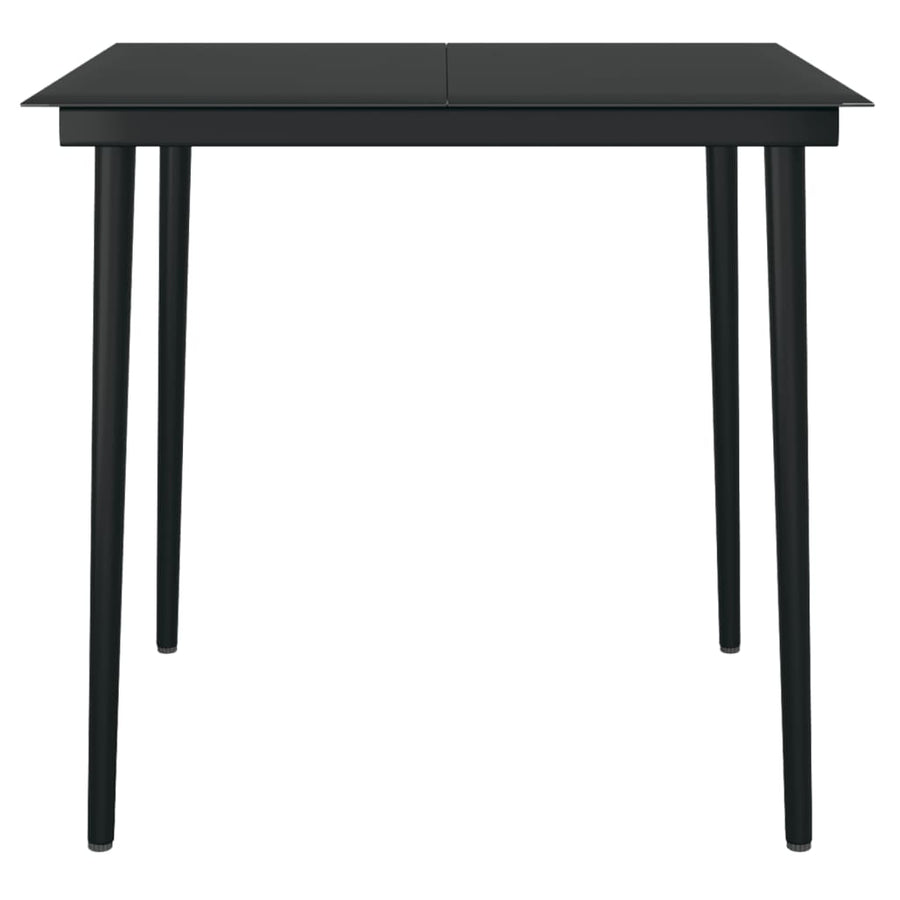 -Delige Tuinset Zwart 3 80 cm tafellengte