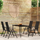Tuinset 5-delig zwart 140x70x74 cm