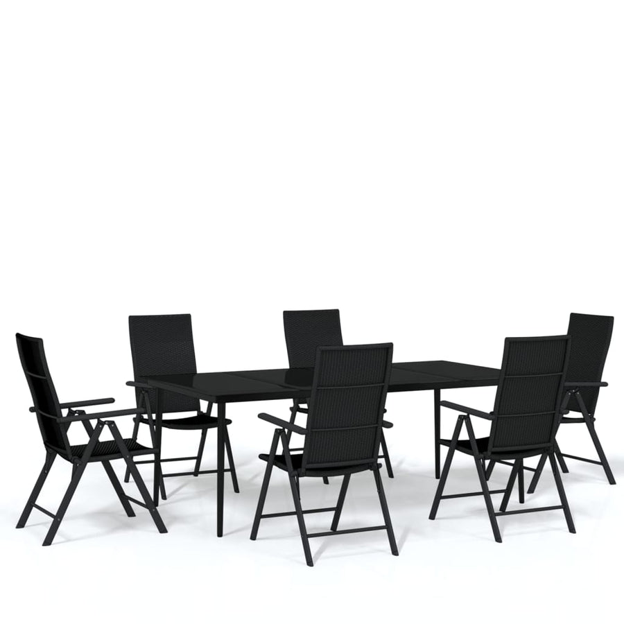 7-delige Tuinset zwart