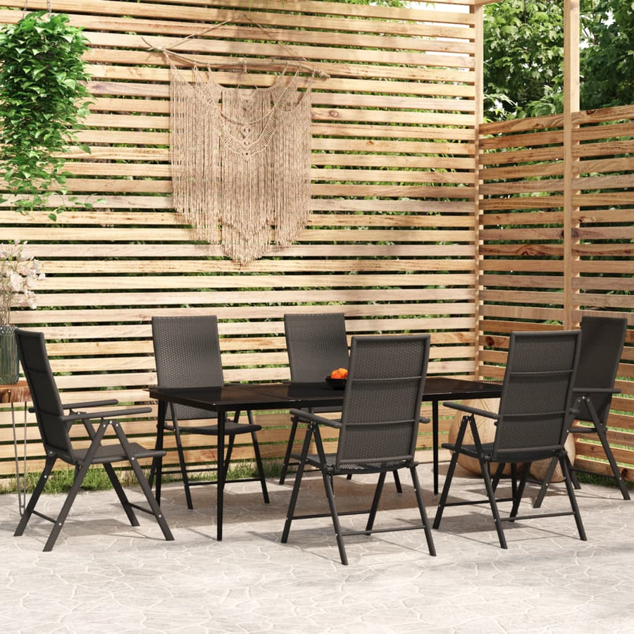 7-delige Tuinset zwart
