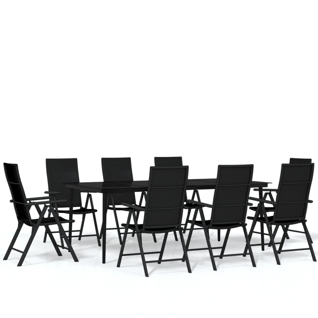9-delige Tuinset zwart