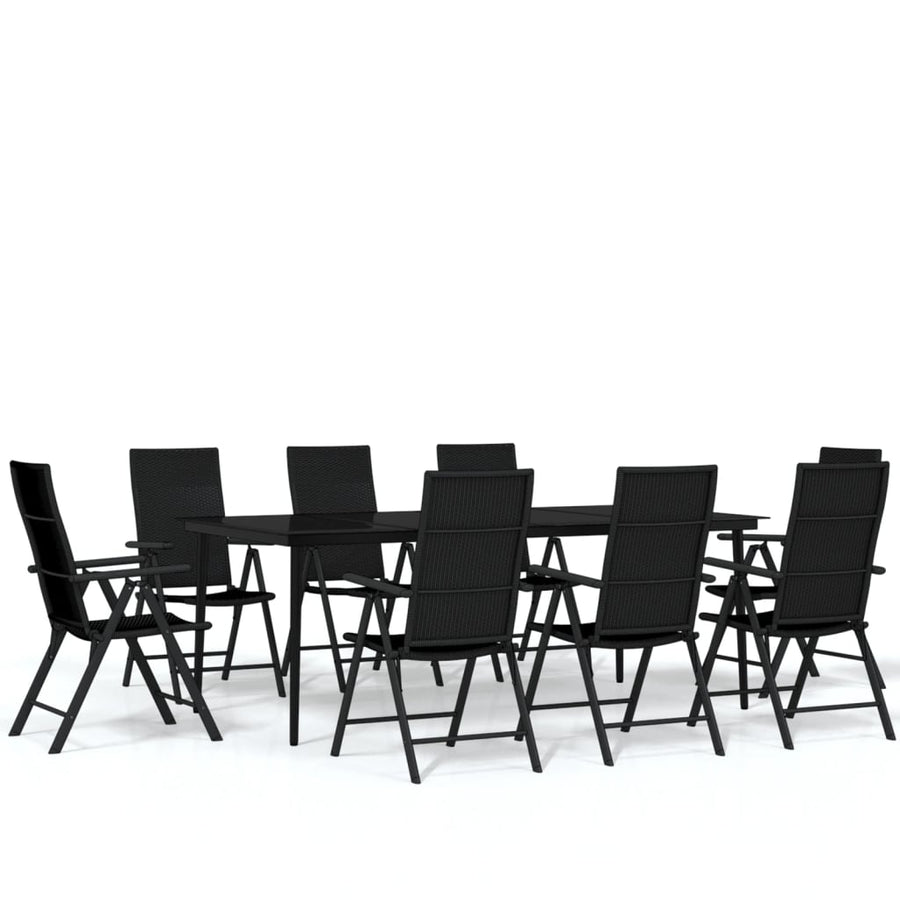 9-delige Tuinset zwart