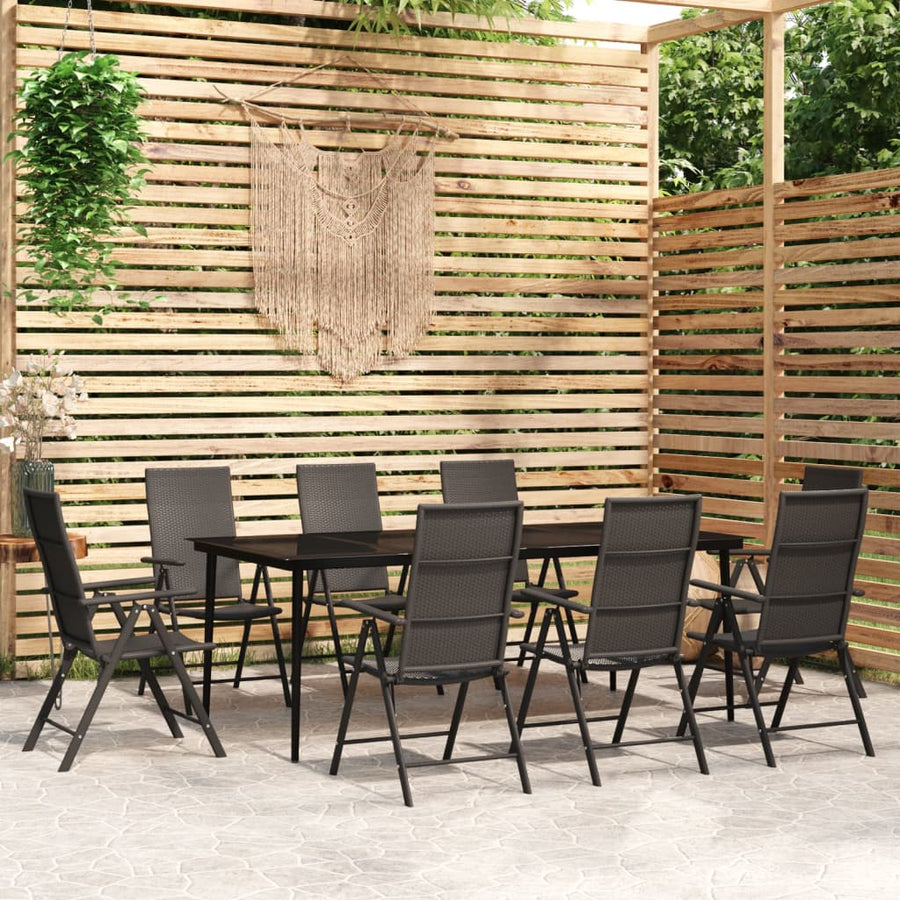 9-delige Tuinset zwart